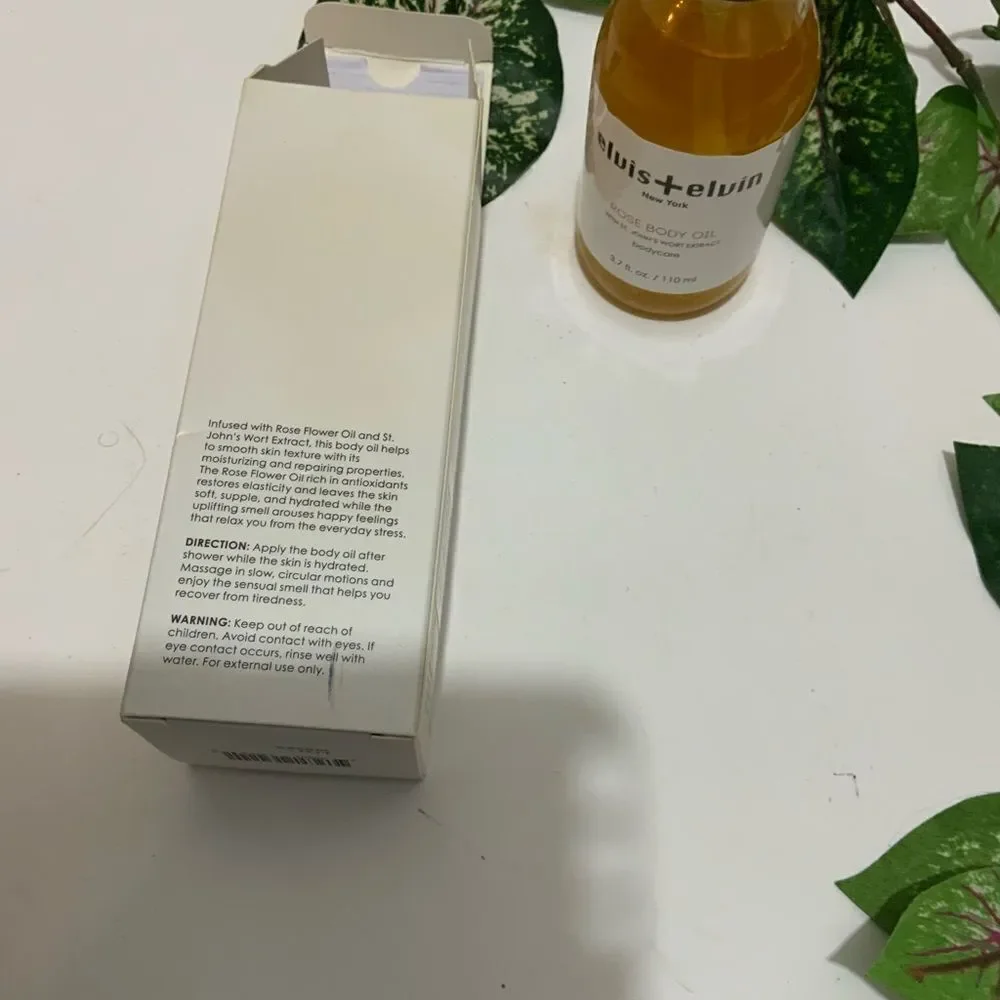 Elvis + Elvin Rose Of Winter Body Oil 110ml Womens Skin Care NIB